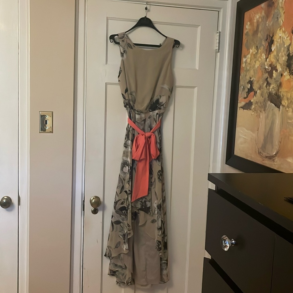 Ladies maxi hi low floral dress